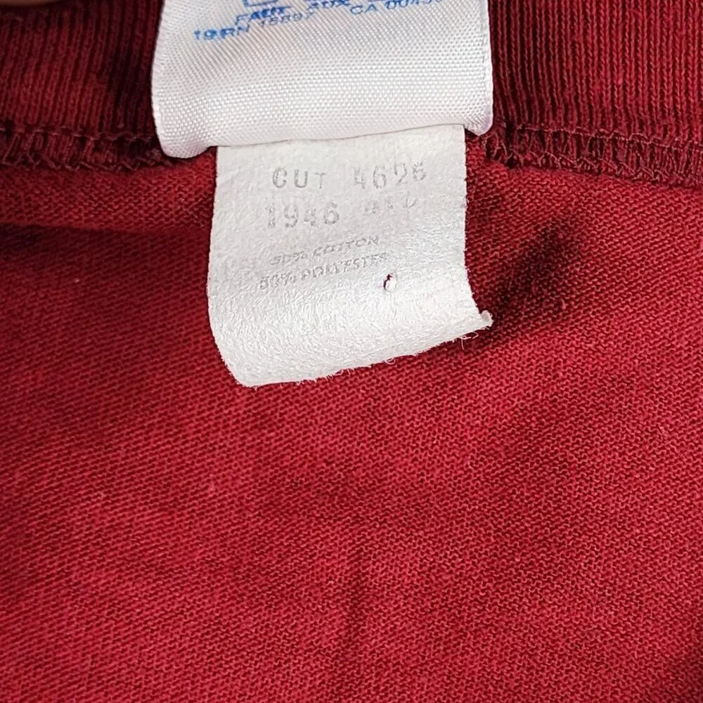 Vintage Washington Redskins Shirt Mens M V Neck Tee Garan USA Single Stitch READ - Picture 5 of 8
